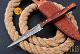 CUSTOM HANDMADE FORGED DAMASCUS STEEL BOOT KNIFE THROWING DAGGER HUNTING KNIFE EDC 1615