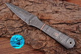 CUSTOM HANDMADE FORGED DAMASCUS STEEL BOOT KNIFE THROWING HUNTING KNIFE EDC DAMASCUS STEEL HANDLE 893