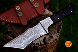 CUSTOM HANDMADE FORGED DAMASCUS STEEL TANTO SKINNING KNIFE HUNTING BOWIE KNIFE SURVIVAL EDC 2775