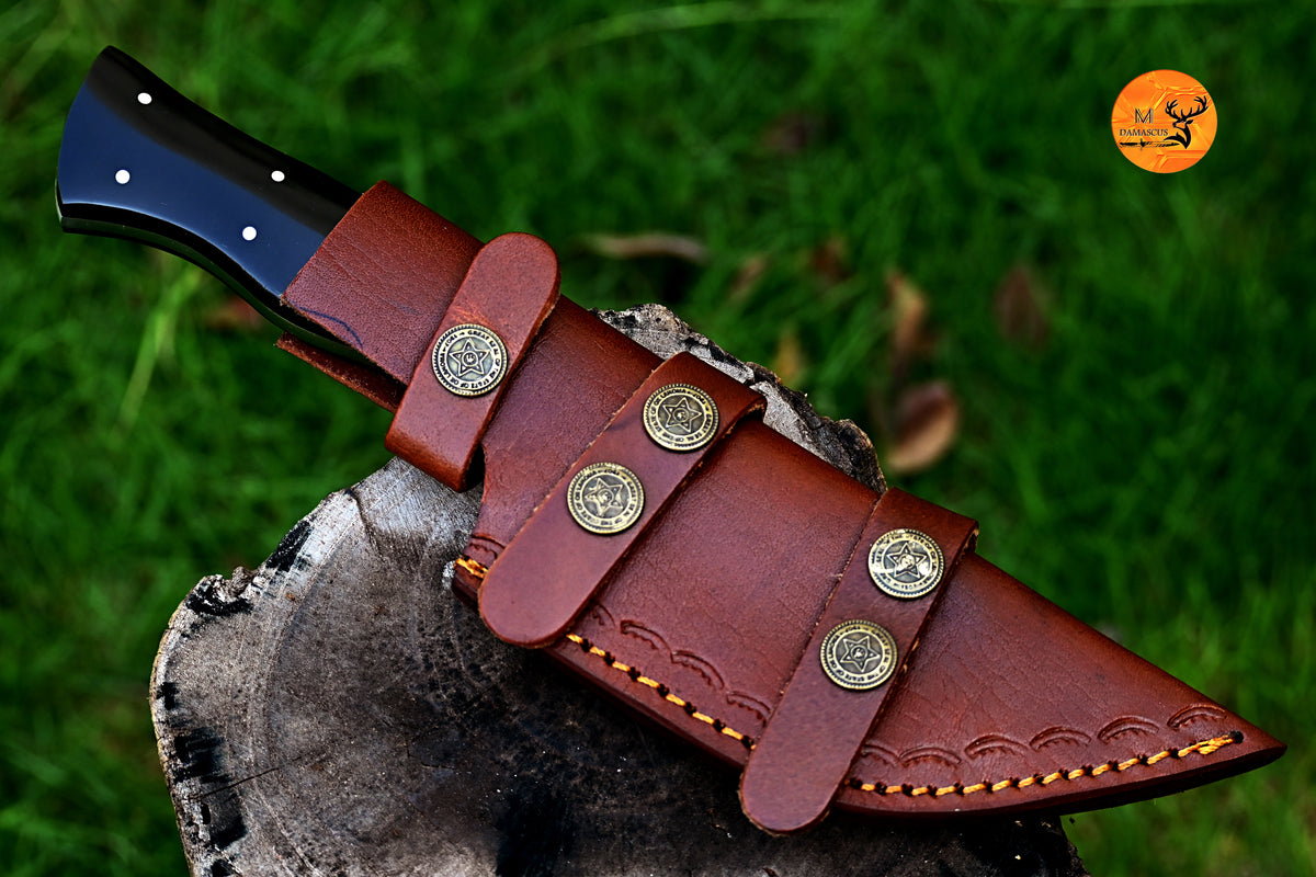 CUSTOM HANDMADE FORGED DAMASCUS STEEL TANTO SKINNING KNIFE HUNTING BOWIE KNIFE SURVIVAL EDC 2775