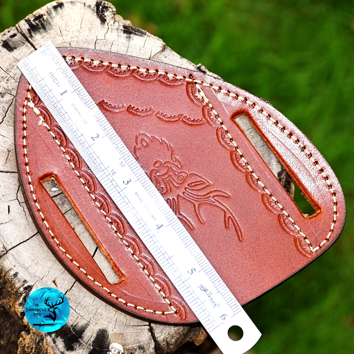 CUSTOM HANDMADE COW LEATHER SHEATH FOR FOLDING BLADE KNIFE SURVIVAL EVERYDAY CARRY 2767