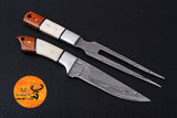CUSTOM MADE CHEF KNIFE SET HAND FORGED DAMASCUS STEEL KITCHEN KNIVES SET WITH WOOD HANDLE 1789