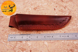 CUSTOM HANDMADE COW LEATHER SHEATH FOR FIXED BLADE KNIFE SURVIVAL EVERYDAY CARRY 1305