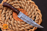 Chef Knife Custom Made Hand Forged Damascus Steel Utility Kitchen Knife With Wood Handle 2572