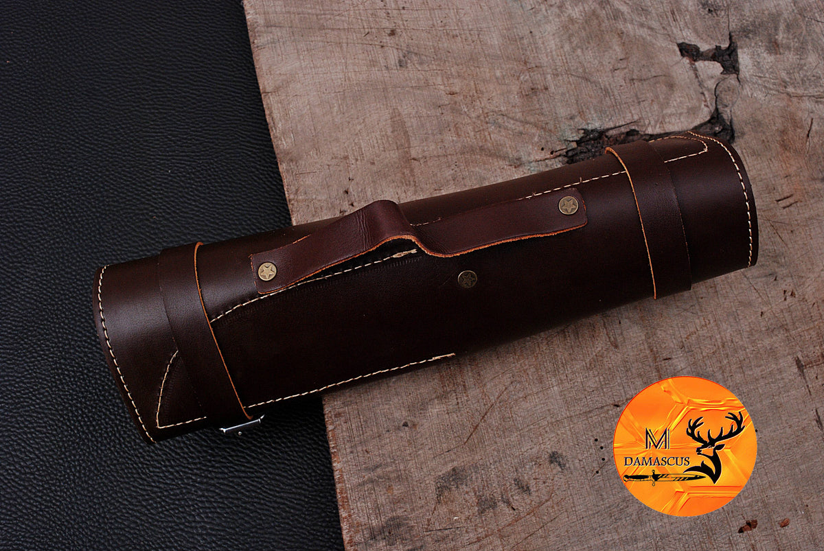 CUSTOM MADE CHEF KNIFE SET HAND FORGED DAMASCUS STEEL KITCHEN KNIVES SET WITH WOOD HANDLE 1589