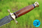 CUSTOM MADE HAND FORGED DAMASCUS STEEL VIKING SWORD DOUBLE EDGE DAGGER SWORD WITH WOOD HANDLE 1662