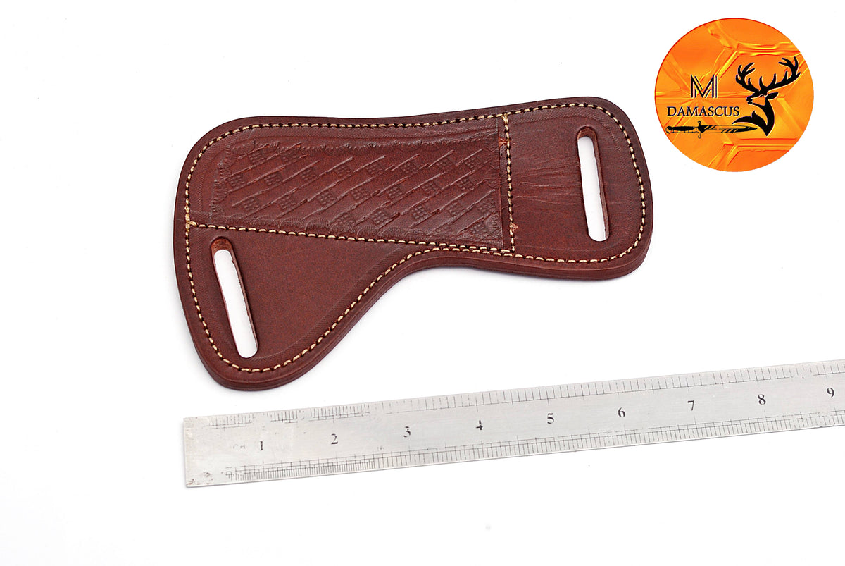 CUSTOM HANDMADE COW LEATHER SHEATH FOR FOLDING BLADE KNIFE SURVIVAL EVERYDAY CARRY 1560