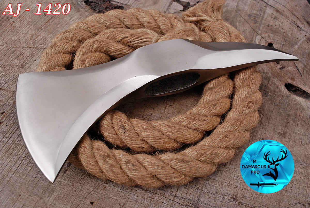 CUSTOM HANDMADE CARBON STEEL AXE HEAD HATCHET TOMAHAWK VIKING TACTICAL