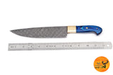 Chef Knife Custom Made Hand Forged Damascus Steel Kitchen Knife With Wood and Brass Bolster Handle
