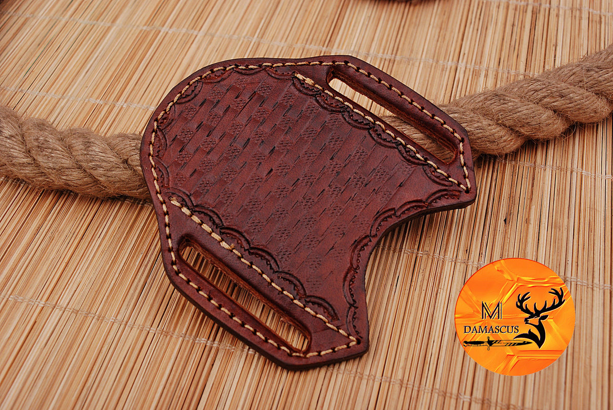 CUSTOM HANDMADE COW LEATHER SHEATH FOR FOLDING BLADE KNIFE SURVIVAL EVERYDAY CARRY 1710