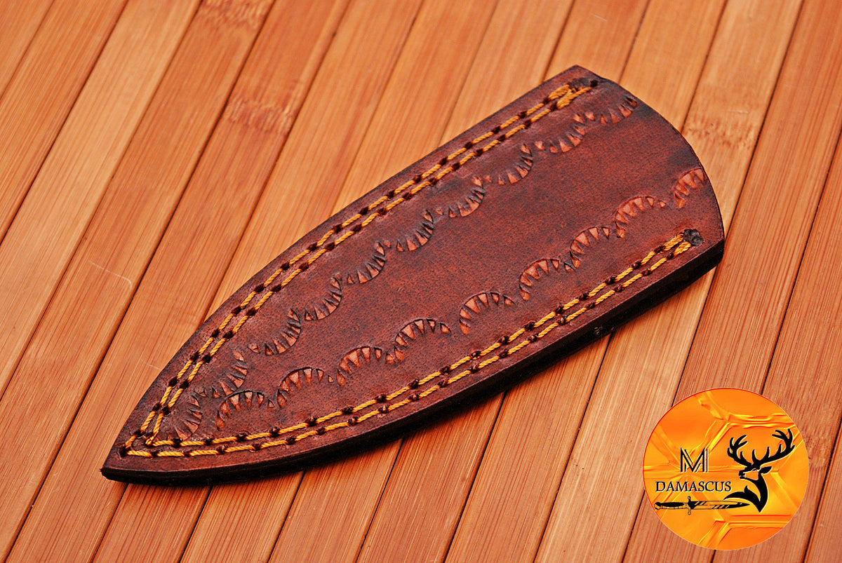 CUSTOM HANDMADE COW LEATHER SHEATH FOR FIXED BLADE KNIFE SURVIVAL EVERYDAY CARRY 1446