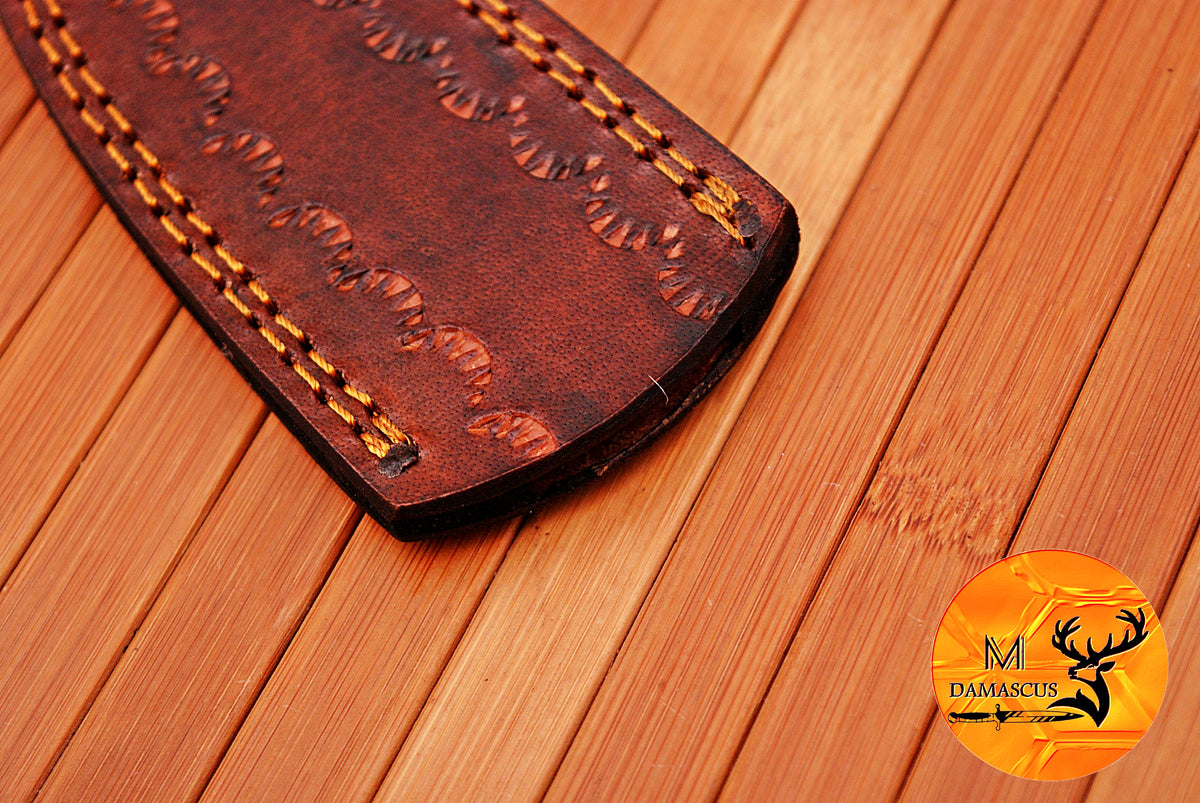 CUSTOM HANDMADE COW LEATHER SHEATH FOR FIXED BLADE KNIFE SURVIVAL EVERYDAY CARRY 1446