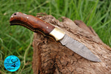CUSTOM MADE POCKET KNIFE / HAND FORGED DAMASCUS STEEL FOLDING BLADE KNIFE / WOOD HANDLE 1331