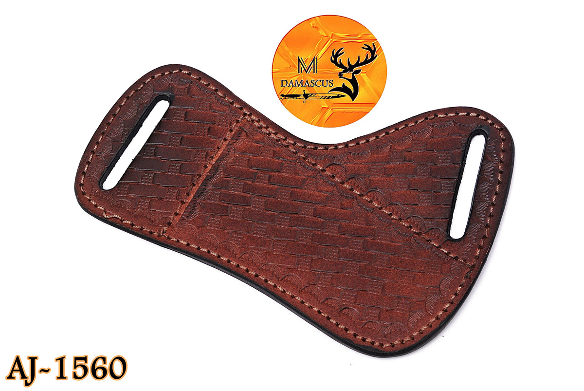 CUSTOM HANDMADE COW LEATHER SHEATH FOR FOLDING BLADE KNIFE SURVIVAL EVERYDAY CARRY 1560