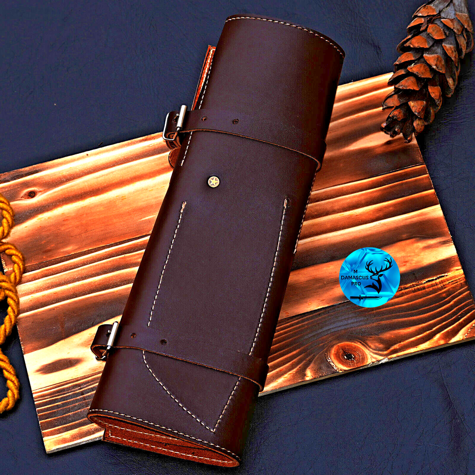 CUSTOM MADE CHEF KNIFE SET HAND FORGED DAMASCUS STEEL KITCHEN KNIVES SET WITH WOOD HANDLE 2800