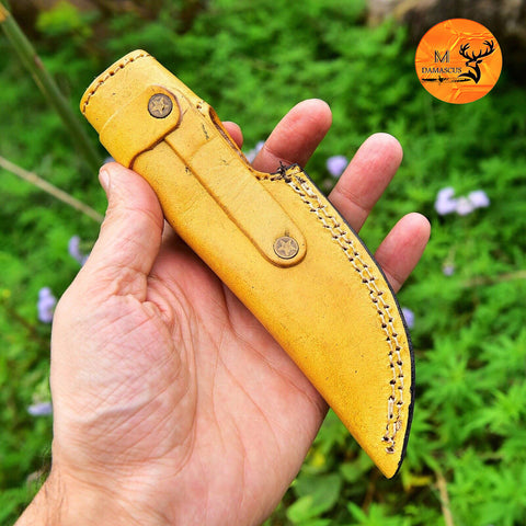 CUSTOM HANDMADE COW LEATHER SHEATH FOR FIXED BLADE KNIFE SURVIVAL EVERYDAY CARRY 2746