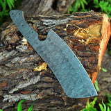 CUSTOM HANDMADE HAND FORGED DAMASCUS STEEL BLANK BLADE CLEAVER MEAT CHOPPER BUTCHER KNIFE 2511