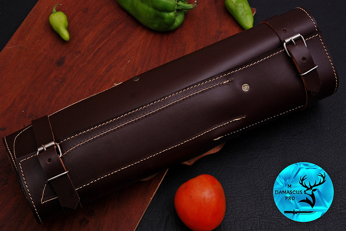 CUSTOM MADE CHEF KNIFE SET HAND FORGED DAMASCUS STEEL KITCHEN KNIVES SET WITH WOOD HANDLE 1572