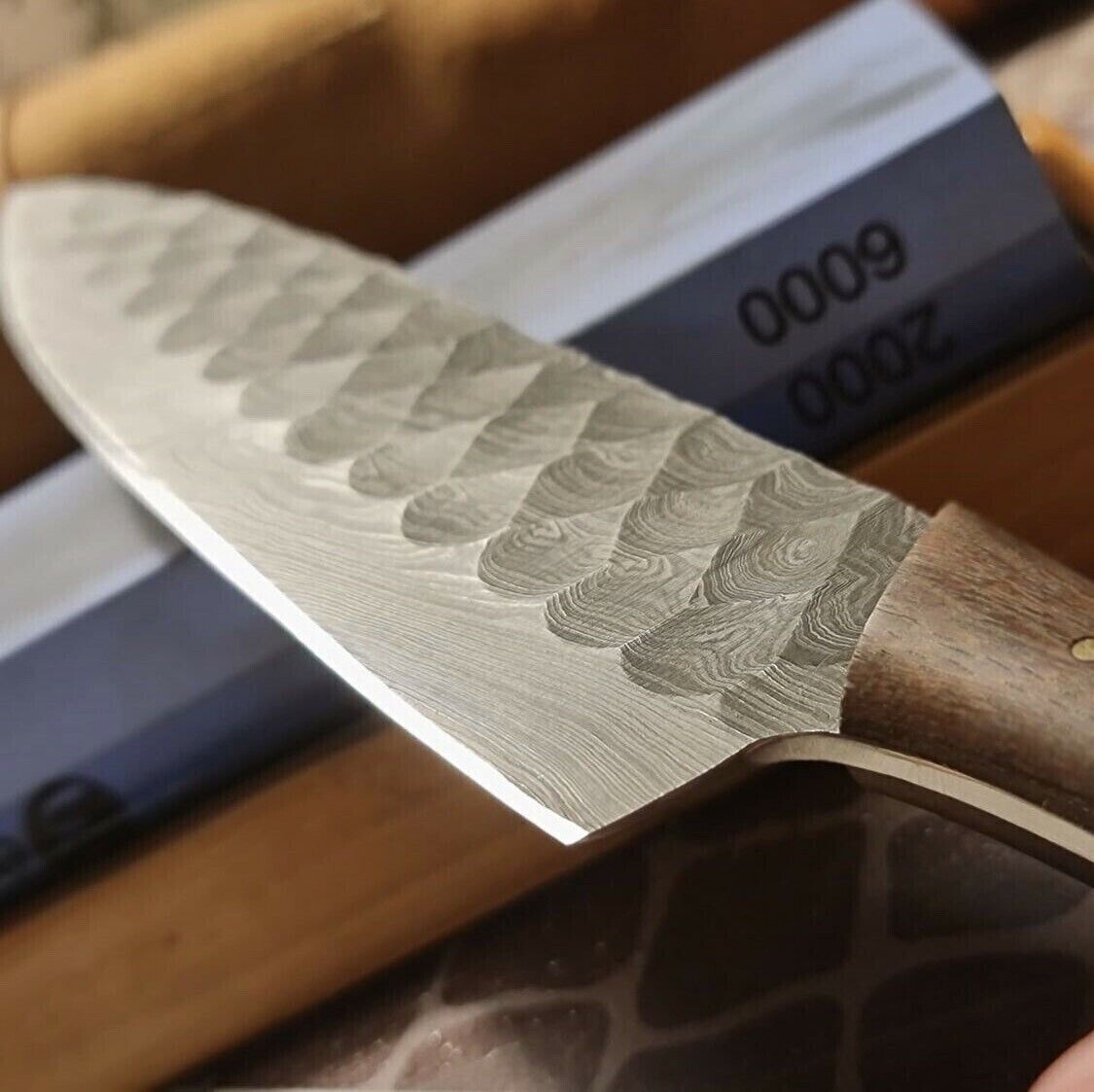 CUSTOM MADE CHEF KNIFE SET HAND FORGED DAMASCUS STEEL KITCHEN KNIVES SET WITH WOOD HANDLE